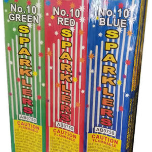 NO. 10 COLOR SPARKLERS (CASE) 24/12/8
