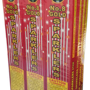 NO. 8 GOLD SPARKLER (CASE) 24/12/6