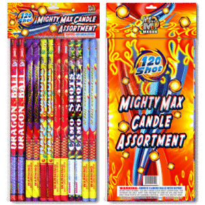 MIGHTY MAX CANDLE ASST. 10 SHOTS(CASE) 12/12